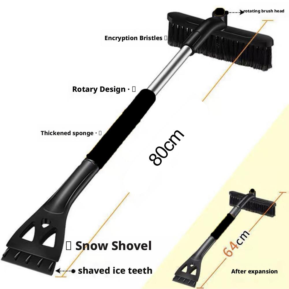 Car Snow Shovel Extendable Ice Scraper Snow Brush Detachable Windshield Snow Remove Broom Winter Auto Cleaner Tool Accessories