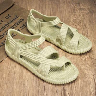 Coole slippers heren 2025 zomer nieuw hol ademend heren strandschoenen trendy veelzijdig één-pedaal sandalen antislip
