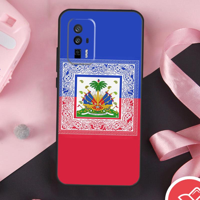 Vintage Haiti Haitian Flag Case For Xiaomi 14 Ultra Mi 15 13 11T 12T 13T 14T Pro POCO X7 Pro X3 X5 X6 F5 F6 F7 Cover