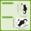 Minimalist Black Cat with Butterfly and Moon Wall Sticker Self-Adhesive Removable Decal for Bedroom Living Room Wall Art