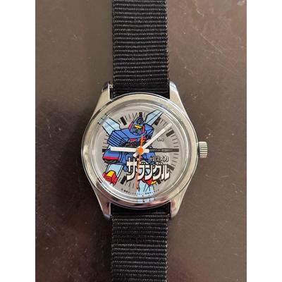 Used Q&Q Watch Combat Mecha Xabungle Character Dial Retro Showa