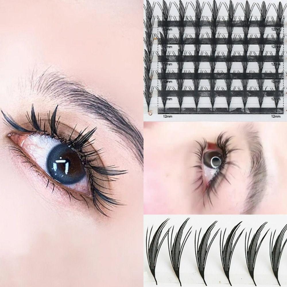 Tower Top False Eyelashes 12 Rows Premade Fan Lashes Natural Eyelashes Extensions  Women