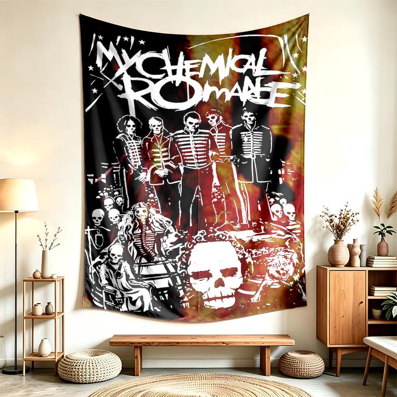 My Chemical Romance Official Band (5) Tapestry Suitable For Decorating Homes Dorms And Bedrooms Soft To The Touch And A Perfect Gift For Friends And F