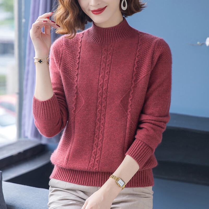 Datang Furen Women's Rhinestone Round Neck Pullover Sweater