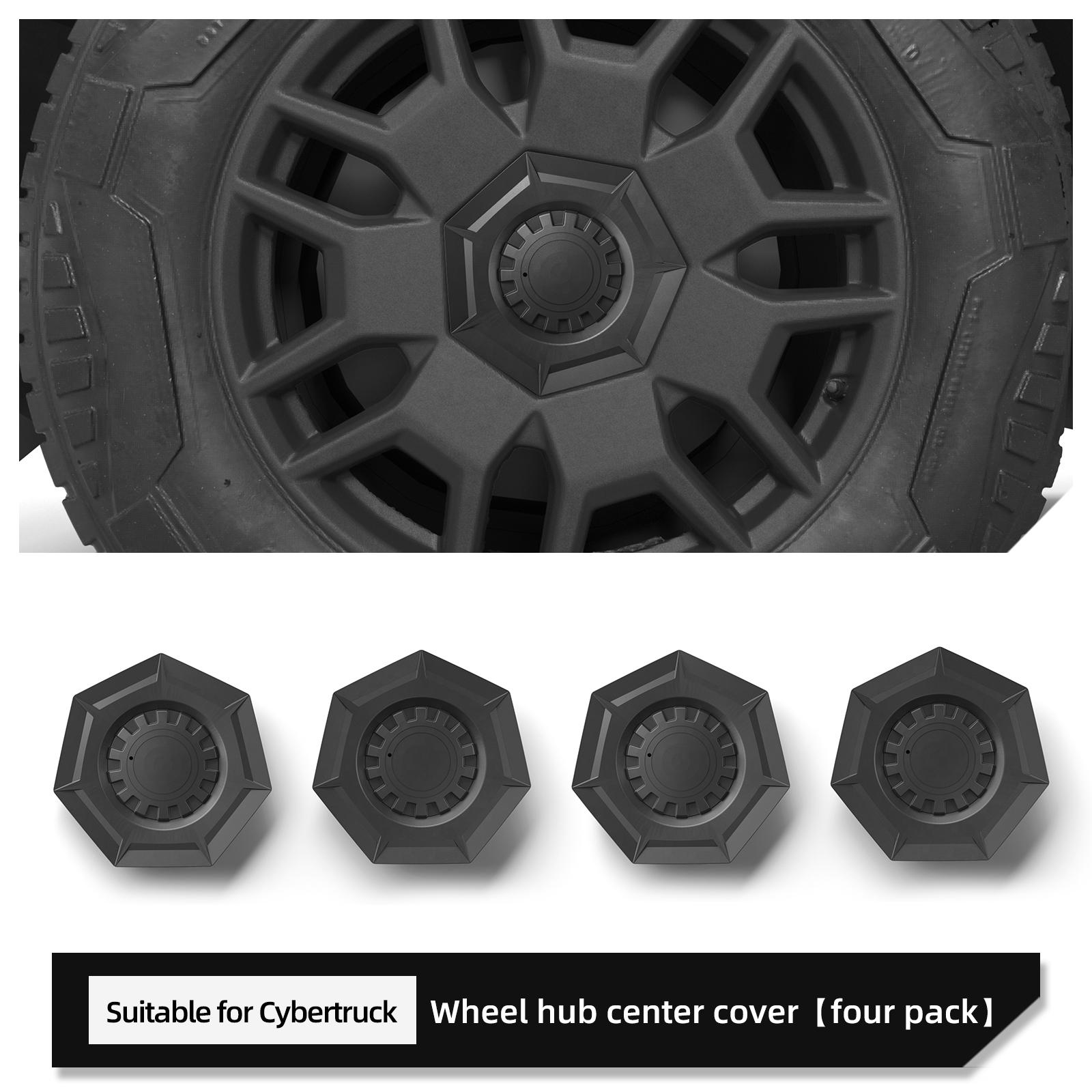 

LUCKEASY для Tesla Cybertruck 2025 Крышка ступицы колеса ABS Декоративная крышка колеса Комплект внешних аксессуаров для автомобиля 4 шт.