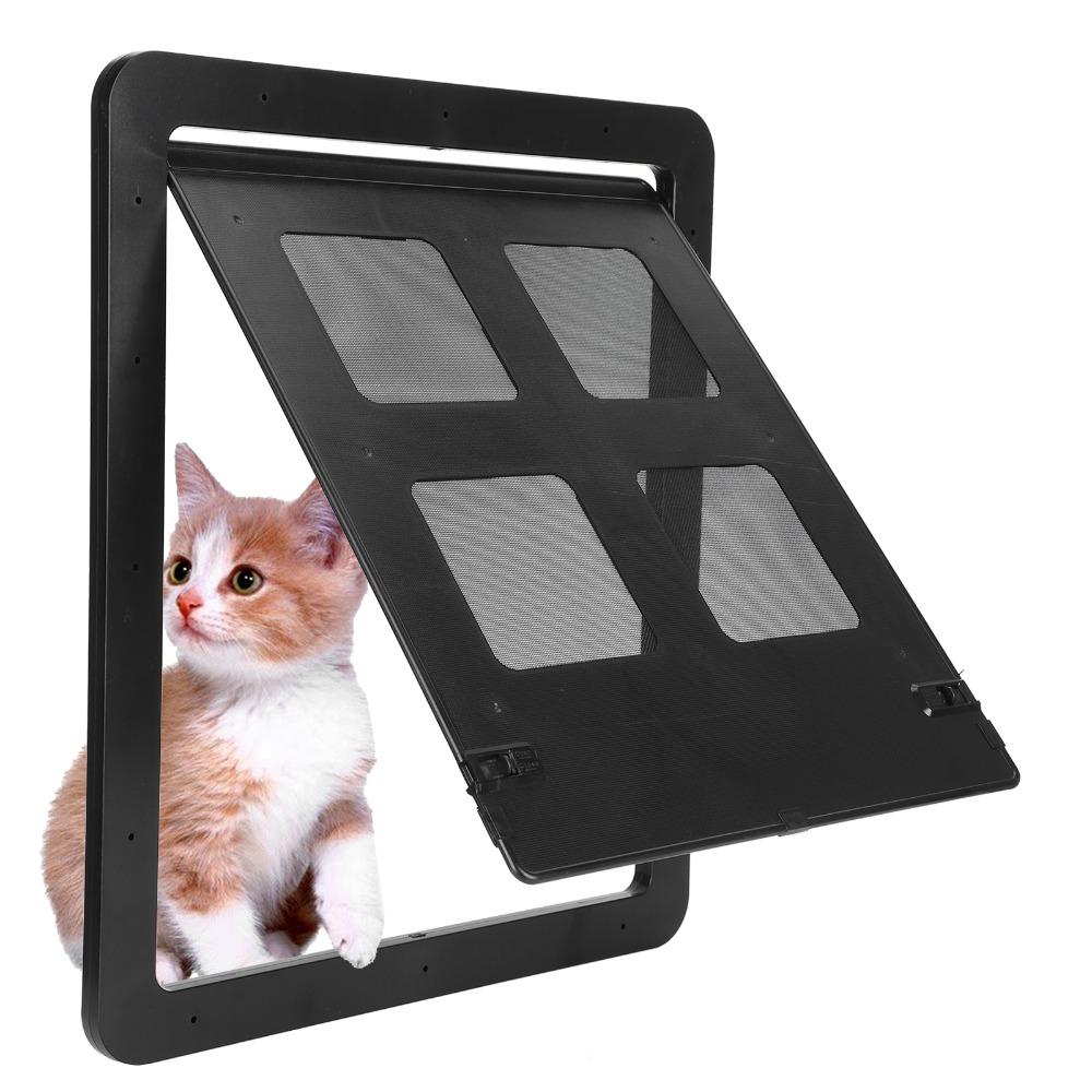 Mesh Screen Pet Screen Door Closable Opening Self Pass Through Dog Screen Gate Adjustable Frame Lightweight Frame Cat Flap Door