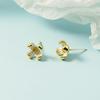 Exquisite French Pear Blossom Daisy Earrings: Delicate Silver Needle, Retro Versatile Design for Women