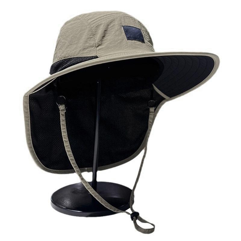 Fisherman Hat Sun Hat For Fishing Hiking Travel With Neck Flap 56-60CM Adjustable Design