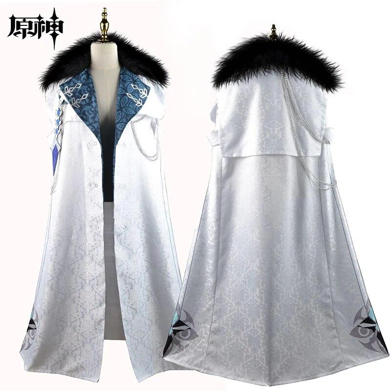 Hra Genshin Impact Il Dottore The Doctor Cosplay Kostým Fatui Harbingers Tartaglia Plášť Šála Uniforma Karneval Party Manteau