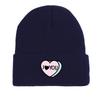 I LOVE YOU" Print Knitted Cap Beanie, Valentine's Day Woman Cap Winter Soft Hip Hop Headwear Knitted Cap Beanie