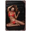 Vintage Fitness Metal Tin Signs  Workout Muscle Women Wall Posters Decoration for Garage Game Room Gym Cafe Living Room Club