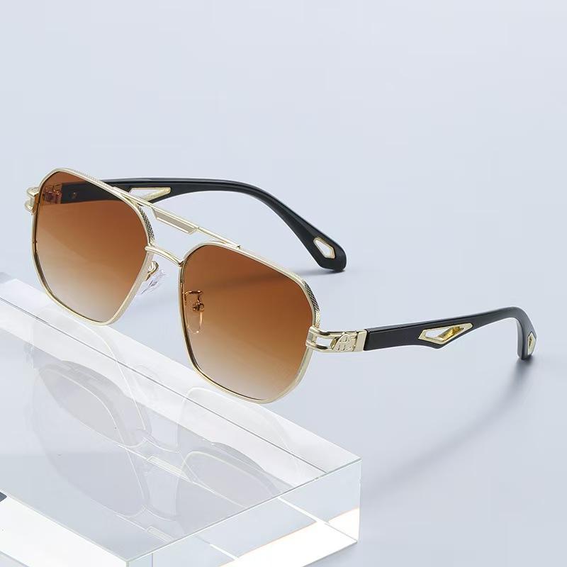 New Double Beam Hollow Leg Men's Fashion Sunglasses Classic Women's Trendy Sunscreen Eyeglasses UV Protection Eyewear