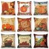 Thanksgiving Vintage Pumpkin Collection Digital Printing Short Plush Pillow Covers For Car Sofa Office Cushion Cover Home Goods