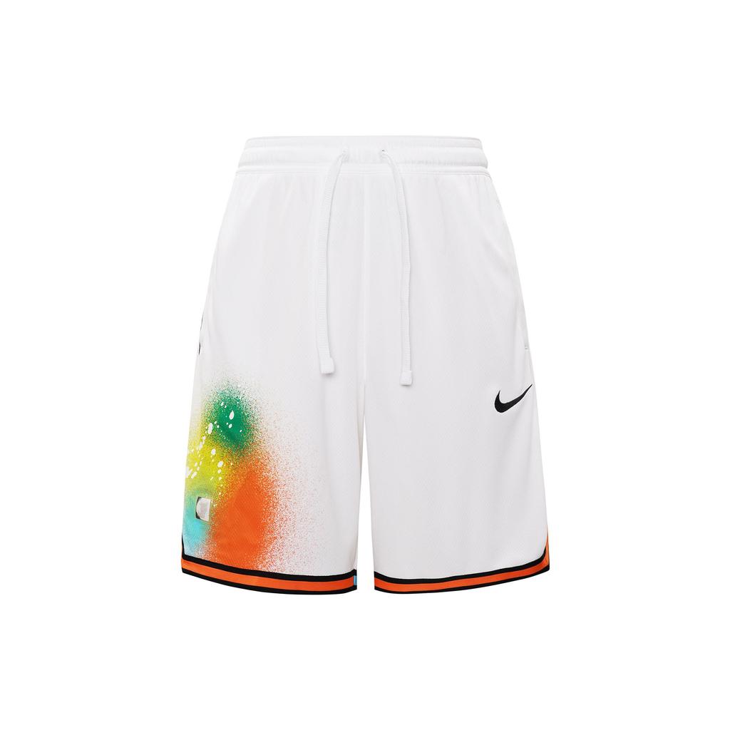 Nike Basketball Shorts Men's White Moderate Straight Fit Pants DJ5214-100