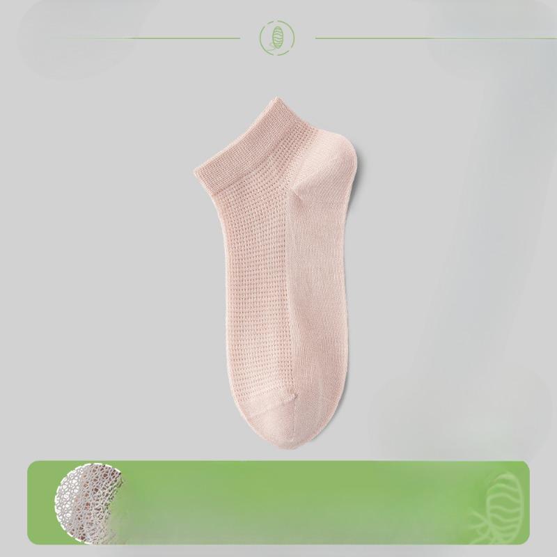 Female Spring and Summer New Breathable Sweat Absorption Deodorant Antibacterial Boneless Small Fresh Tube Socks
