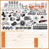 JX493 4JB1 4JA1 Cylinder Liner For ISUZU Diesel Engine Parts 4-Cylinder Overhaul Rebuild Kit Engine Repair Parts