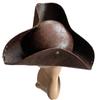 Captain Hat Pirate Hat Cosplay Vintage Faux Leather Button Masquerade Party Men Women Tricorn Hat Pirates Cap