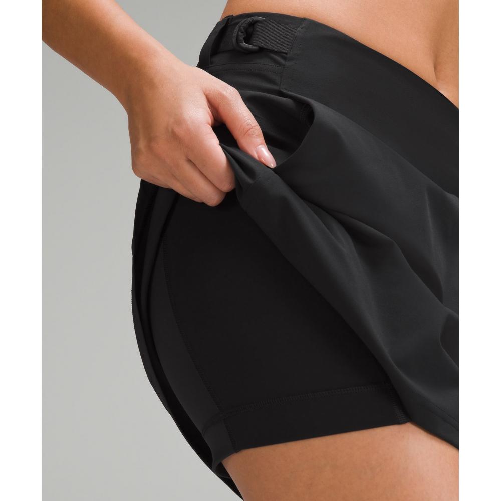 Lululemon Wrap Front Mid Rise Golf Skirt Black