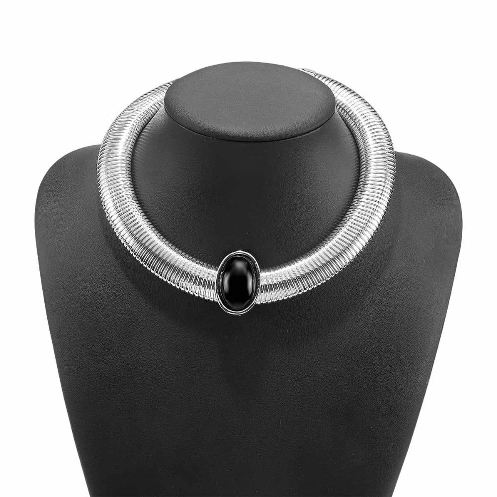 Metal Chain Chunky Choker Necklace Vintage Chunky Chain Necklace  Women Style 2