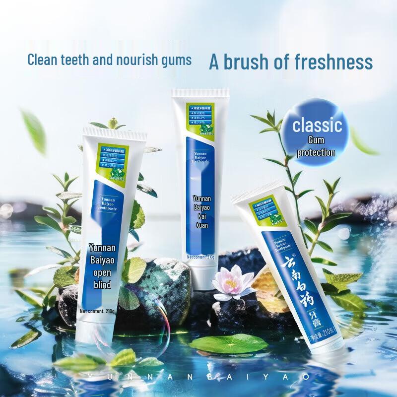 

Yunnan Baiyao Classic Mint Gum Protection Toothpaste (3-Pack)