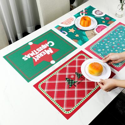 Schöner Stil Lebensmitteluntersetzer PVC Westliche Speisenmatte Tischsets Weihnachtsessen Tischmatten Hotel Tischgeschirrmatten Heimküchendekoration