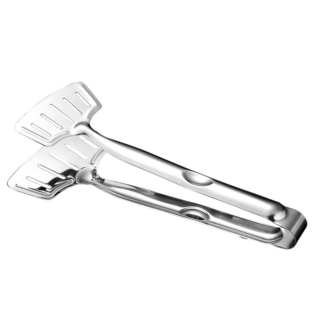 BBQ Thongs Stainless Steel Food Clip Steak Bread Clamp Kitchen Frying Oil Cooking Filter, 2010