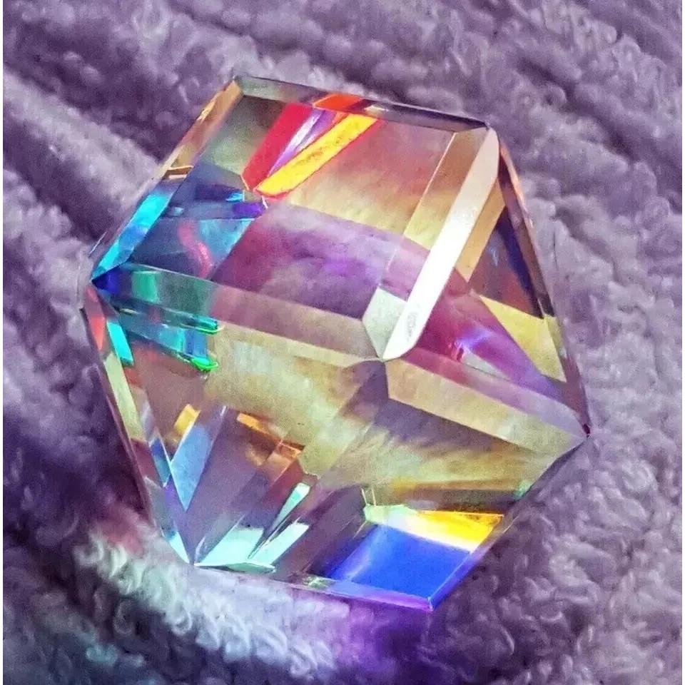 Natural Mystic Topaz 100+ Ct Hexagon Cut Certified Beautiful Loose Gemstone