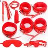 7Pcs/Set For Women Whip Handcuffs Sex Bdsm With 10 Speed Vibrator Exotic Adult Games Rabbit Tail Anal Plug Bondage Set Sex Toys