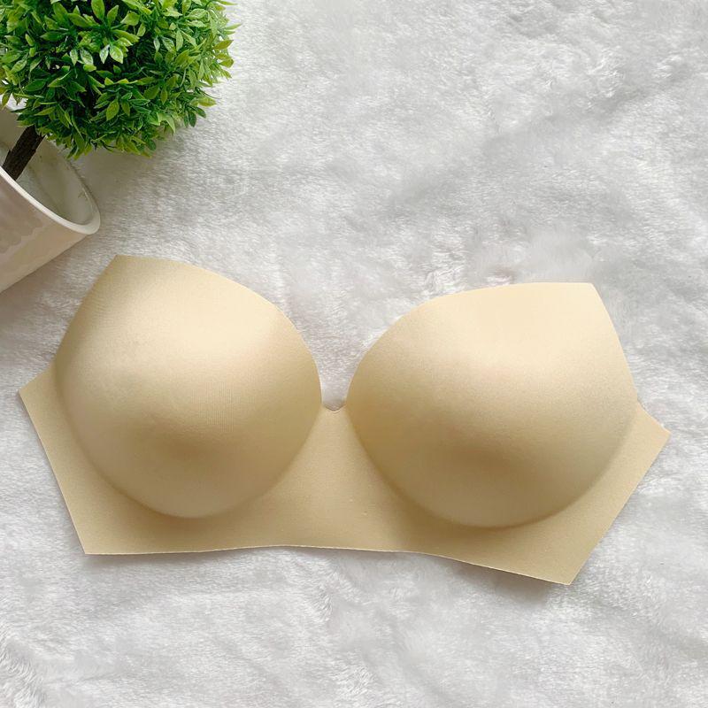 Brand Seamless Thickened Chest Pad Underwear - One-Piece, Medium Soft, Large Bust Suitable for C Cup and D Cup