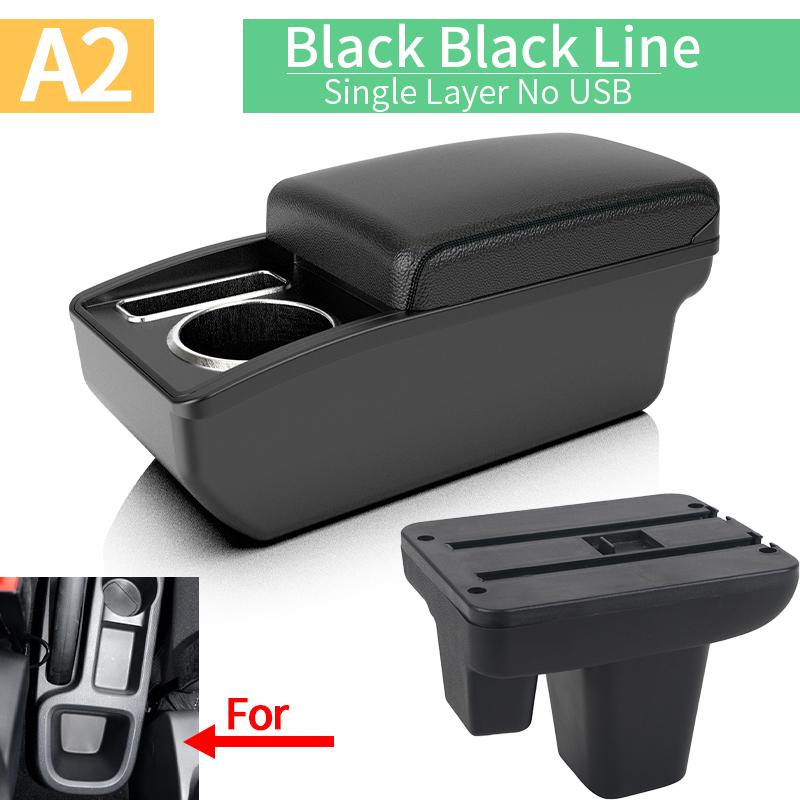For MG3 armrest box For new MG3 car armrest box central storage box Interior modification charging car supplies right driver A2 Black line NO USB