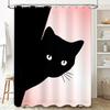 Beach Shower Curtain Waterproof Printing for Bathroom Decor Modern Ocean Wave Design In Blue White Colors