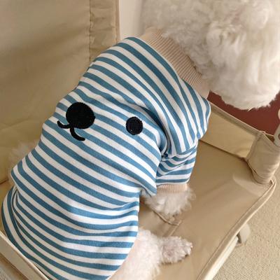 Gestreifte Haustierkleidung, Chihuahua-Welpen-Hundekleidung, weiche Baumwolle, Haustier-Shirt, Yorkshire-Haustierkleidung für kleine Hunde, Kostüm, Mops, York