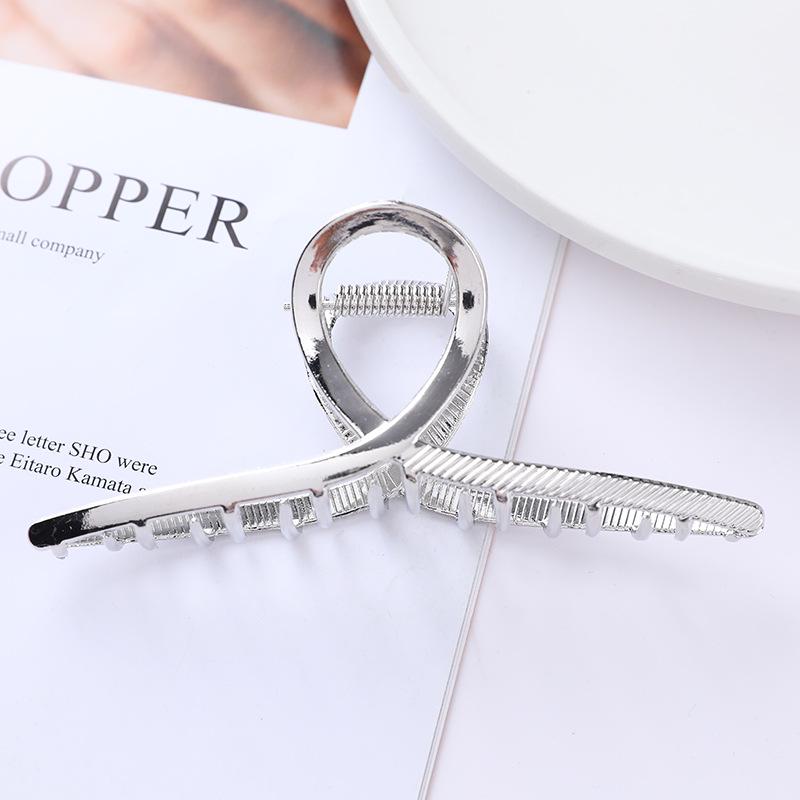 European & American Metal Cat Claw Hair Clip - Leaf Design for Ponytails