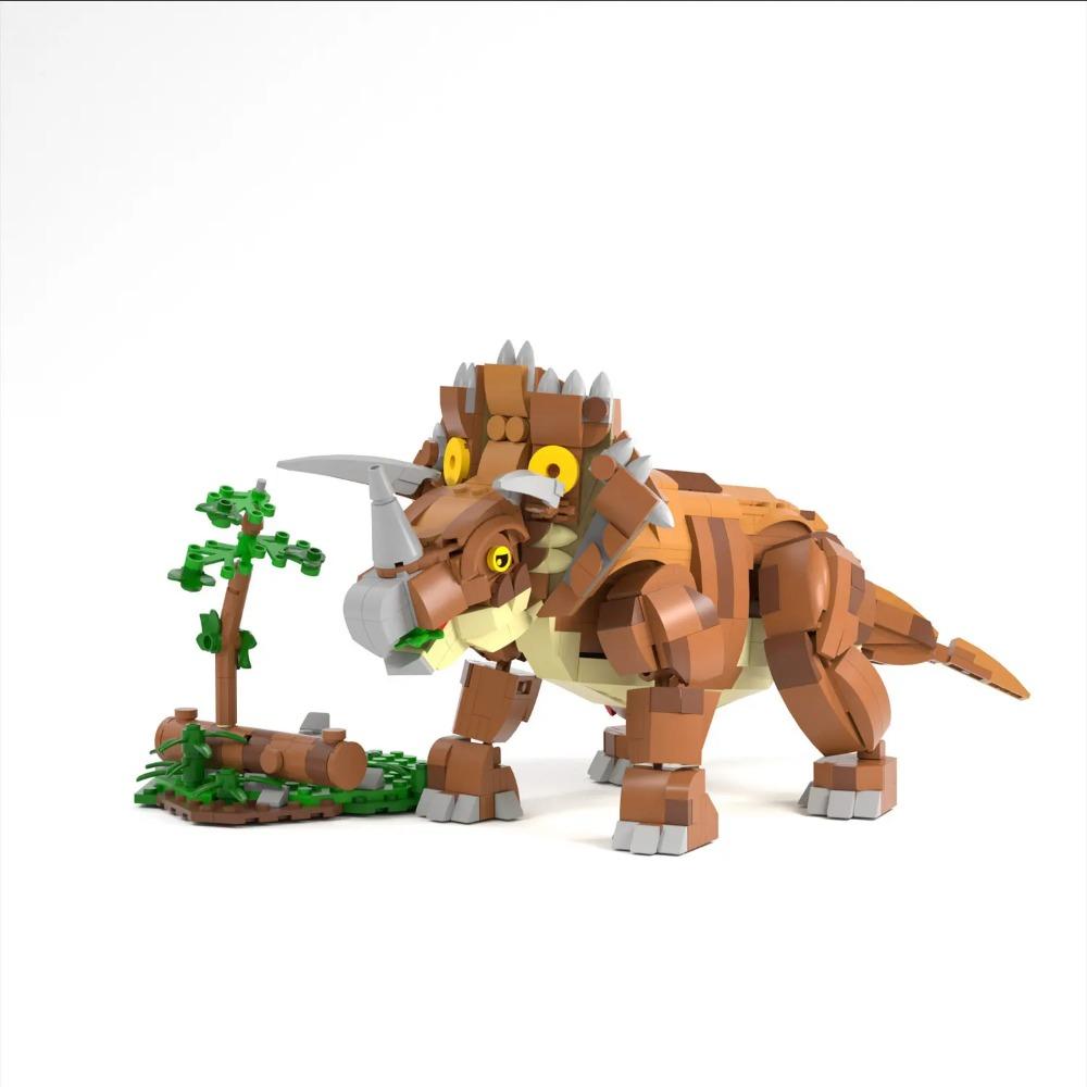 Buildmoc Jurassic Dinosaurs Park Triceratops Velociraptor Mosasaur Tyrannosaurus Rex Baby MOC Building Blocks Toys for Children