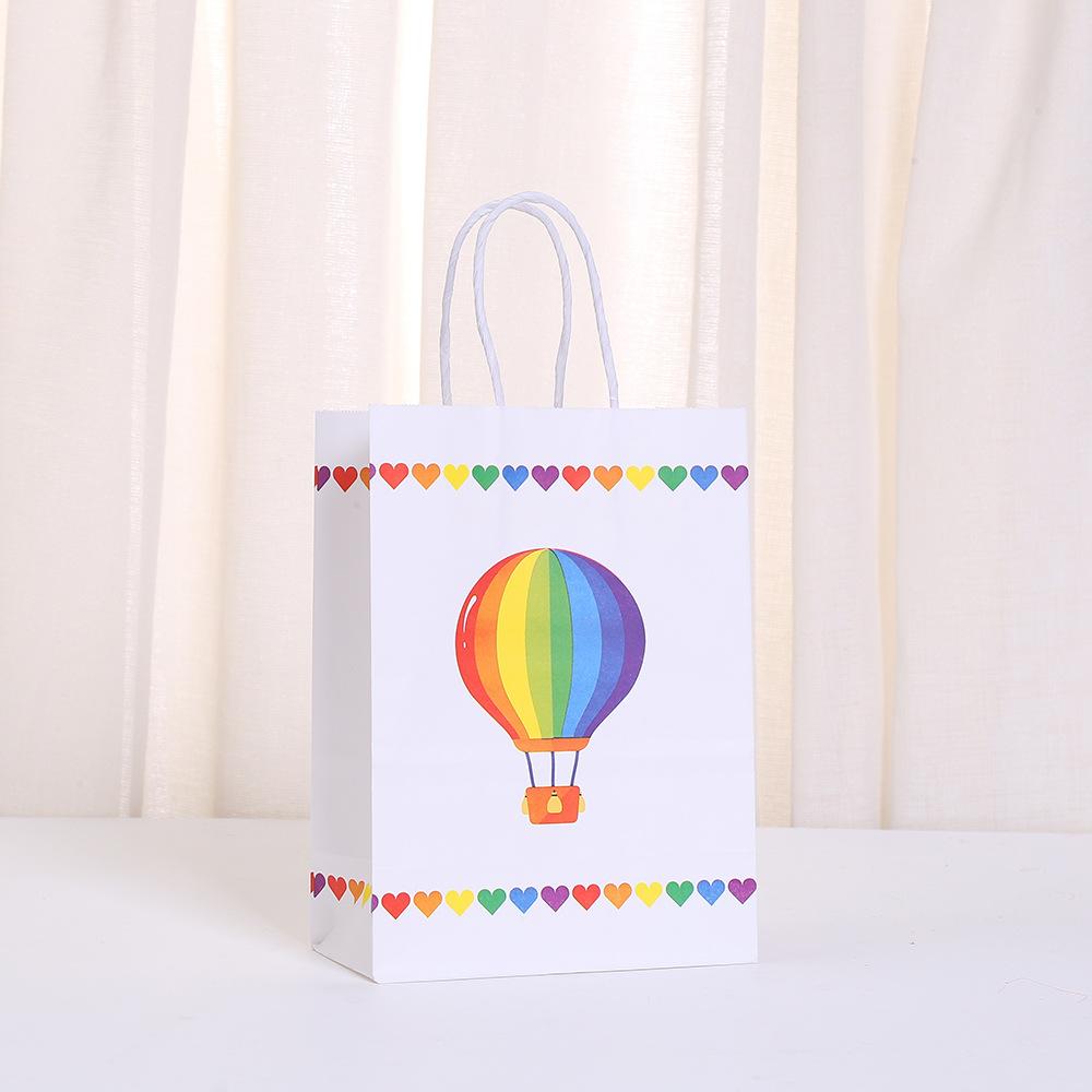 StoBag, Pride Rainbow Gift Reusable Paper Bags Vibrant Party Favors Perfect for Pride Month Celebrations Events