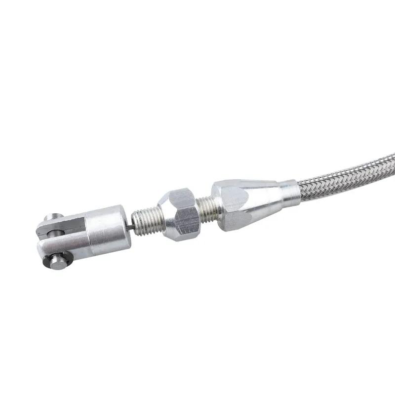 36" Throttle Gas Cable Kit Stainless Steel Braided For 97-07 Chevrolet/Chevy LS1 Engine 4.8L 5.3L 5.7L 6.0L Silver