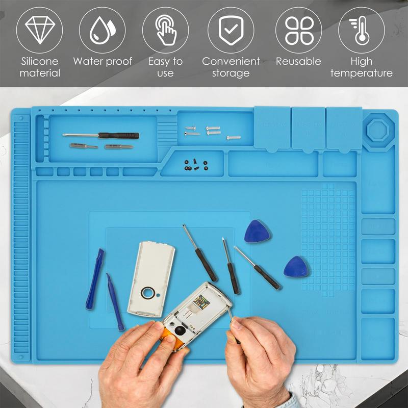 45 *30cm Watch Repair Work Pad Soldering Station Heat Resistant Pad Watch Repair Non-slip Silicone Mat For Watchmaker Tool