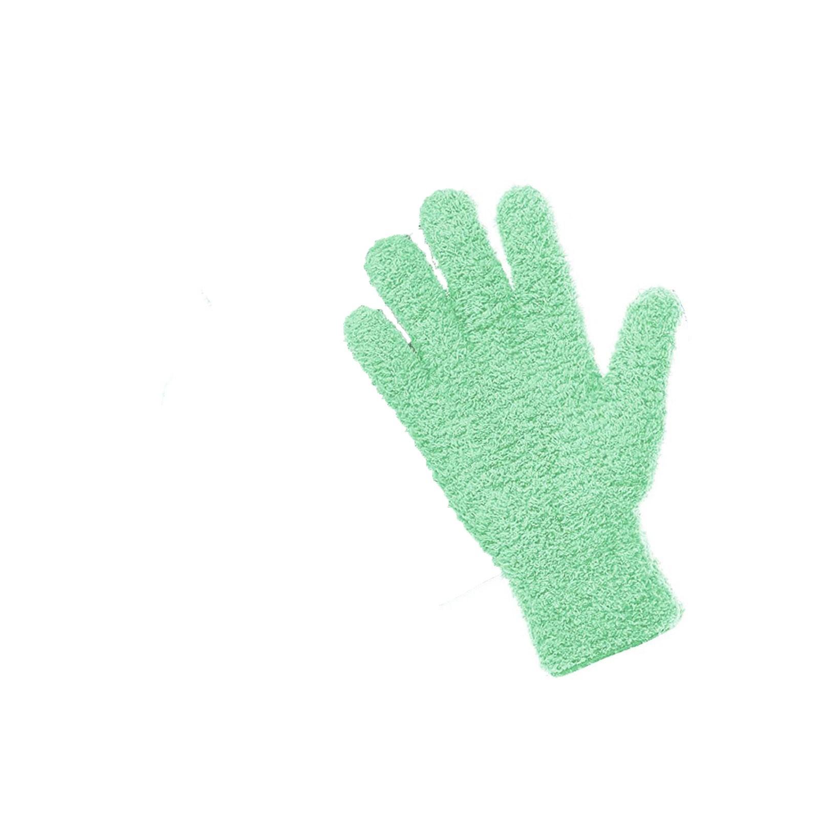 

Впитывающие теплые толстые перчатки можно повторно очистить с помощью полубархатных перчаток. One Size циан