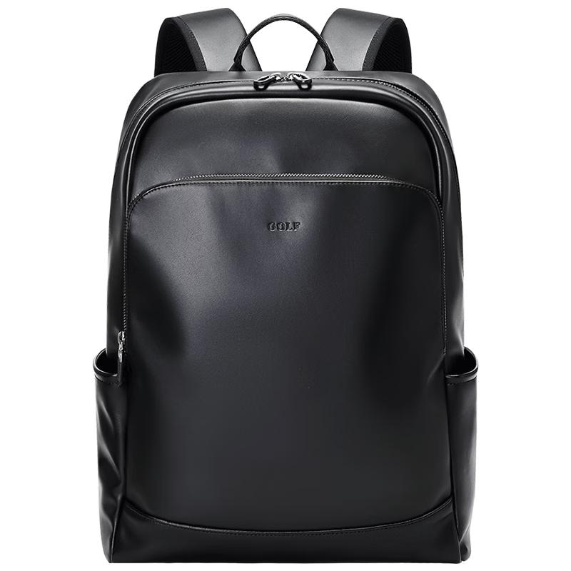 GOLF Мужской рюкзак для ноутбука 15,6 дюйма из мягкой кожи
