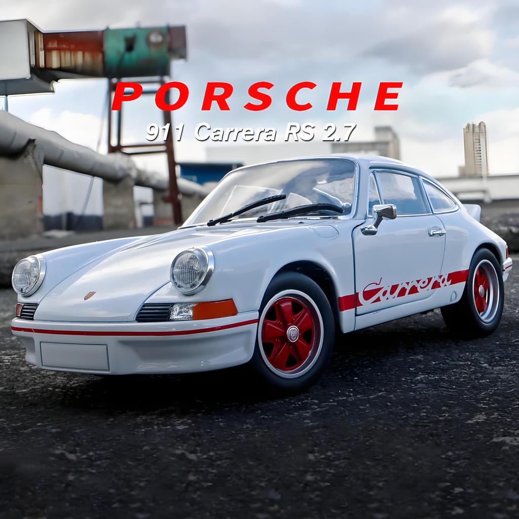 Welly 1/24 Porsche 911 Carrera RS 1973 Alloy Car Diecasts & Toy Vehicles Car Model Miniature Scale Model Car Toy for Children