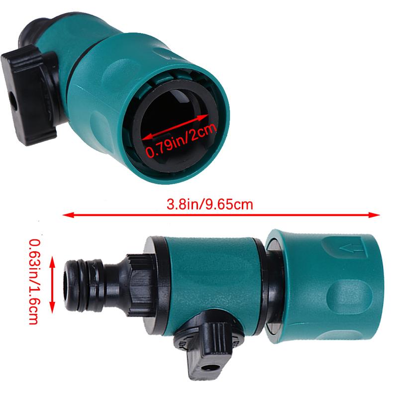 Supapă din plastic cu conector rapid pentru țevi de irigații de grădină, adaptor pentru furtun, comutator