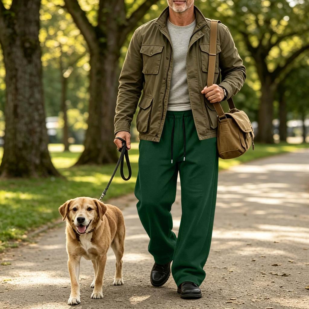 Men's Sweatpants Drawstring Straight Leg Loose Fit Joggers with Pockets for Casual and Athletic Wear