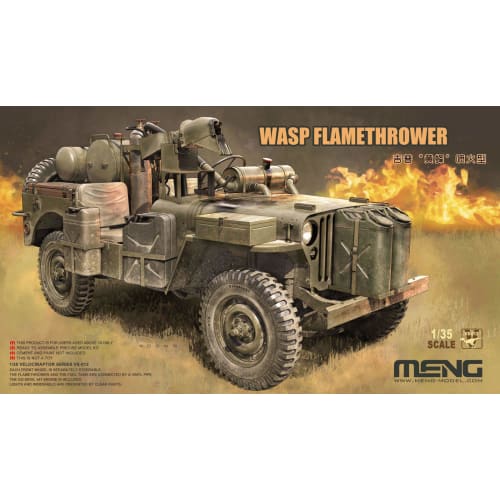 Meng Model 1/35 British Army Wasp Small Military Vehicle with Flame Thrower, Plastic Model, MVS012