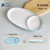 Melamine Oval Divided Dinner Plate with Sauce Dish