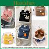 Stylish Canvas Shoulder Bag With Cute Rabbit And Carrot Pins Available In Multiple Colors