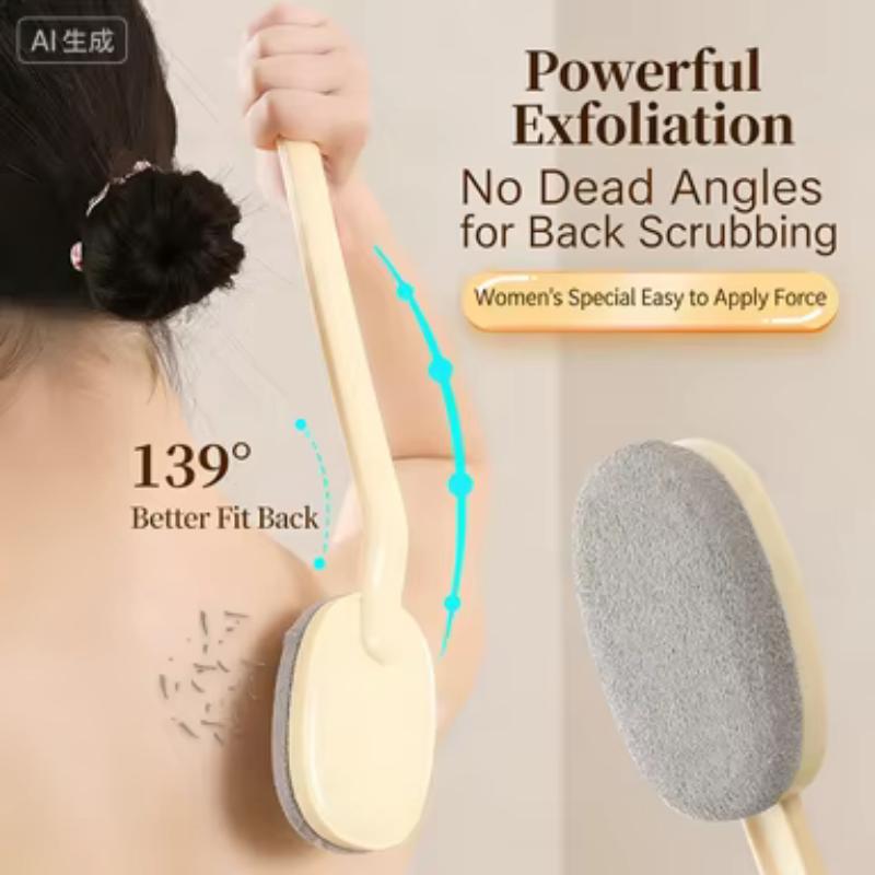 Long handle bath brush, painless mud removal, back rubbing, bath brush, bath rubbing tool, light luxury bath brush