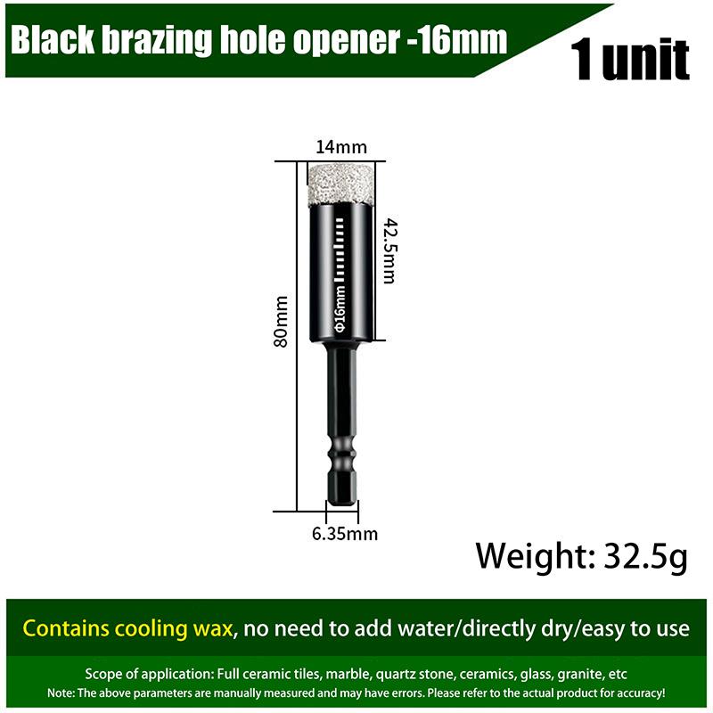 6-16Mm Hexagonal Shank Brazed Dry Ceramic Tile Drill Bit Granite Vitrified Tile Hole Opener Diamond Drill Bit Hole Saw