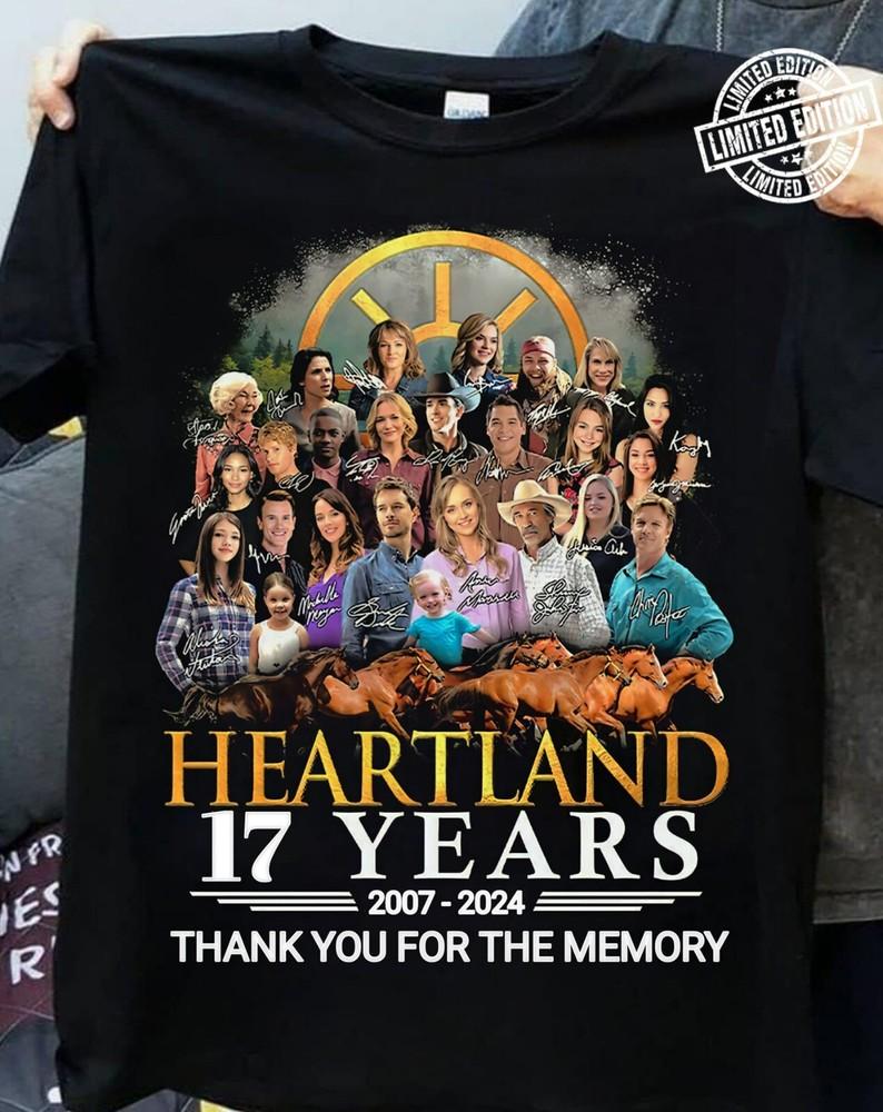 Heartland 17 Years 2007-2024 T-Shirt Heartland Anniveresary T-shirt Gift Fan Unisex T-Shirt L