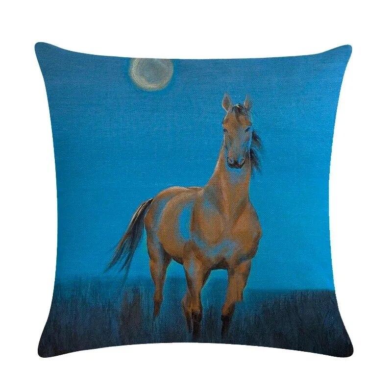 Horse Pattern Pillowcase Home Decoration Bedroom Room Office Seat Living Room Sofa Cushion Cover 40x40 45x45 50x50 60x60cm