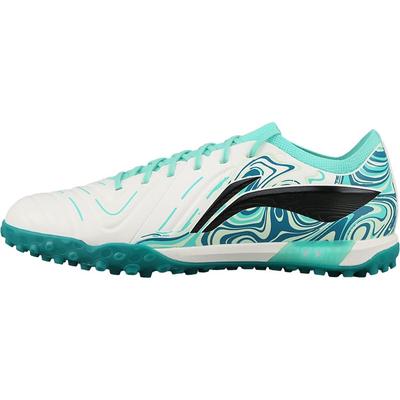 Li Ning TF Kunstrasen Rutschfest Abriebfest Fußballschuhe Unisex Weiß Grün YSTV001-3